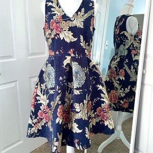 Moon Baroque Floral Dress